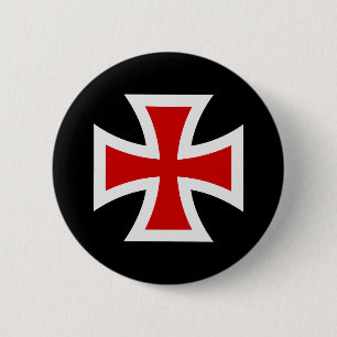 Templar cross 2 inch round button