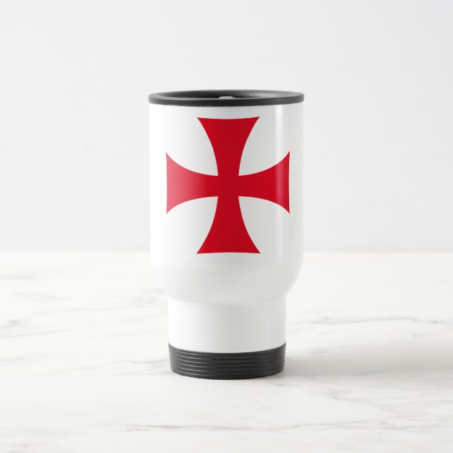 Templar Cross Crusader Travel Mug (Center)