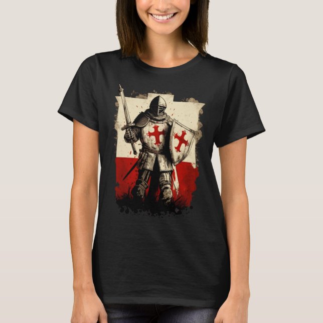 Templar Cross Templar Knights Christians T-Shirt (Front)
