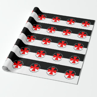Templar Knight Alpha-Omega Non Nobis Domine Wrapping Paper