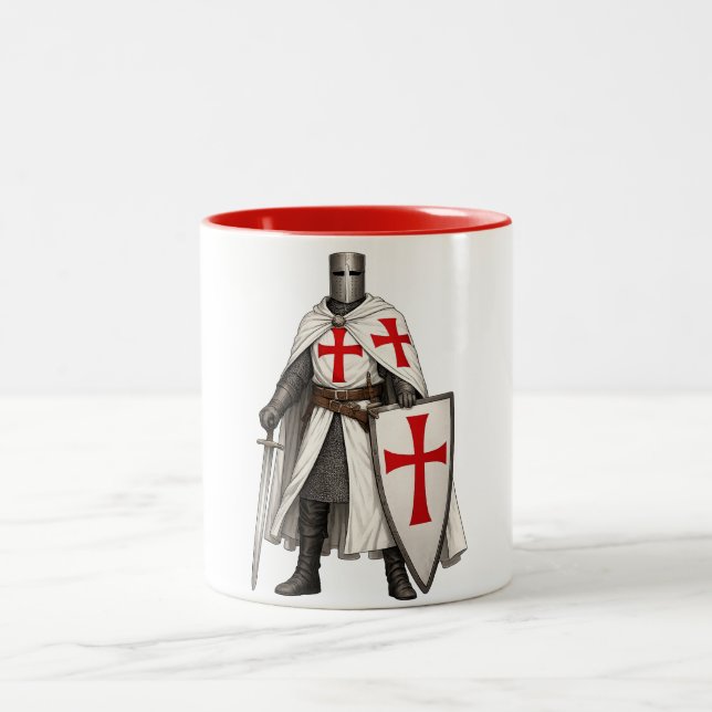 Templar Knight Crusader Coffee Mug (Center)
