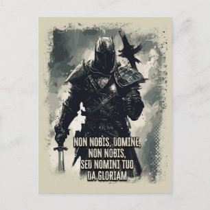 Templar Knight Motto The crusader Quote Holiday Postcard