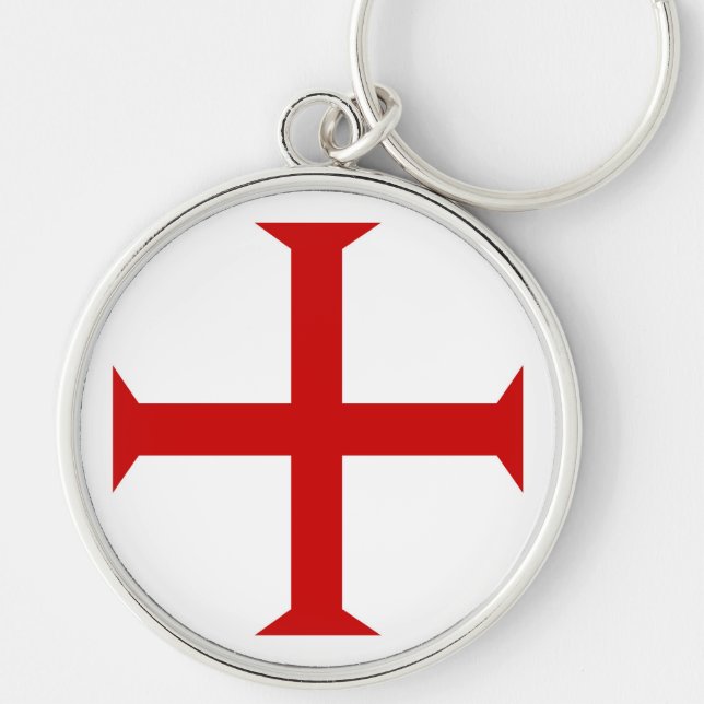 templar knights red cross malta teutonic hospitall keychain (Front)