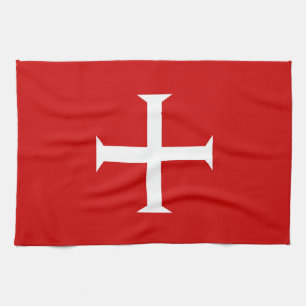 templar knights red cross malta teutonic hospitall kitchen towel