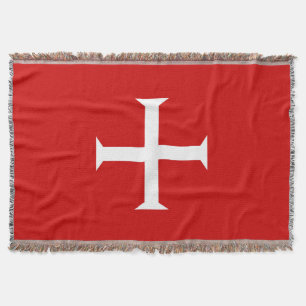 templar knights red cross malta teutonic hospitall throw blanket