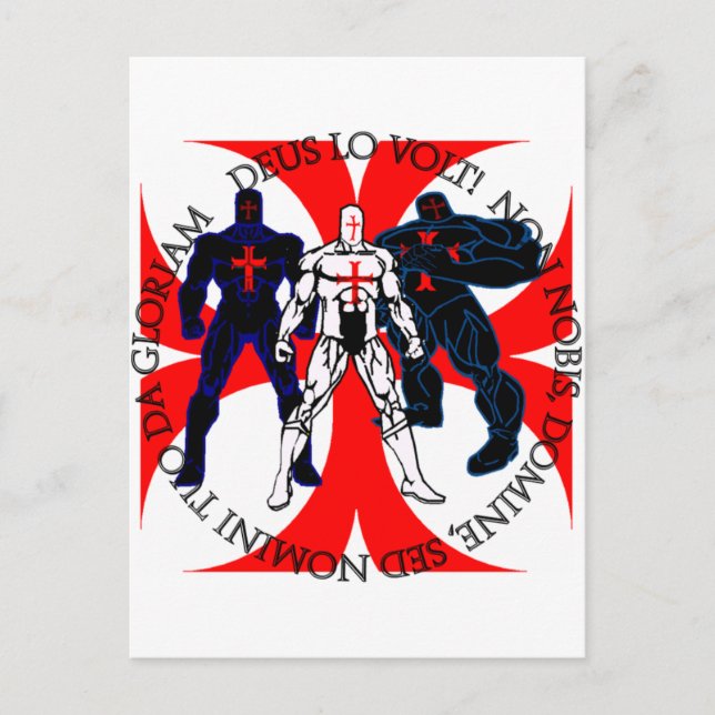 Templar Superheroes Postcard (Front)