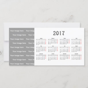 template 2017 Calendar Photo Card