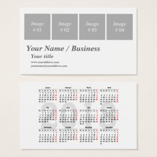 business card calendar