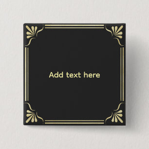 Template, Add text here, 2 Inch Square Button