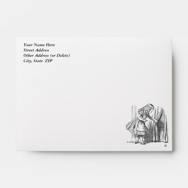 Template Alice Looking for the Door Envelope (Front)
