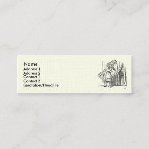 Template Alice Looking for the Door Mini Business Card