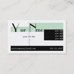 template Art Deco Pastel Green Business Card