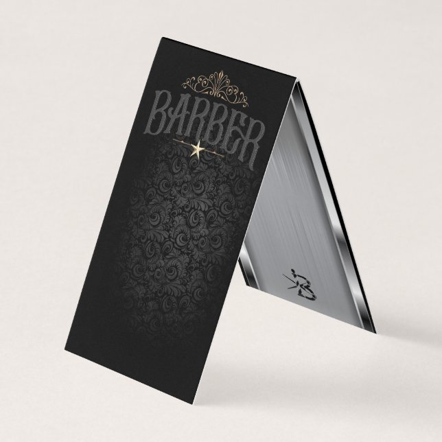Template barber business card (Front)