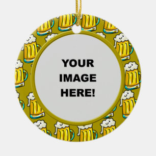 Template, Beer Border Ceramic Ornament