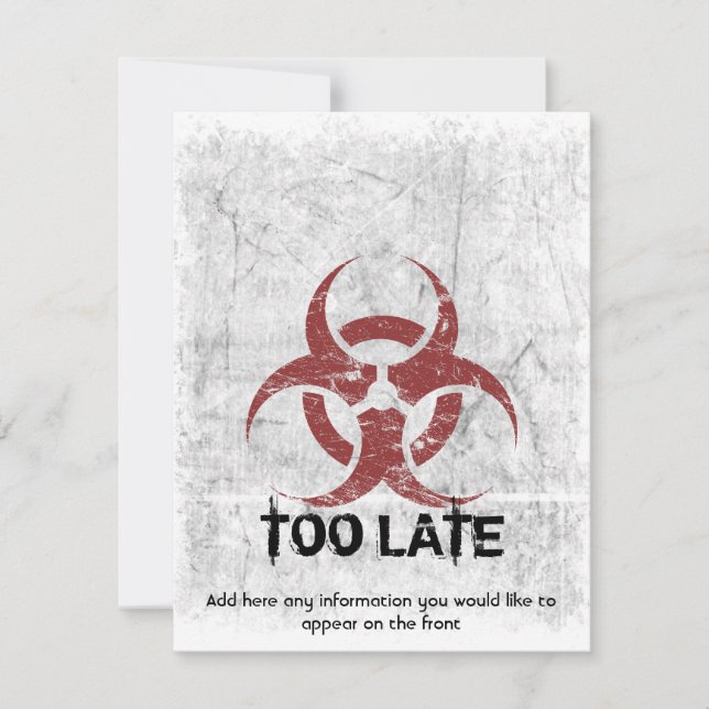 Template Biohazard Grunge Customizable (Front)