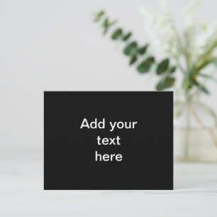 Template, black rectangle postcard
