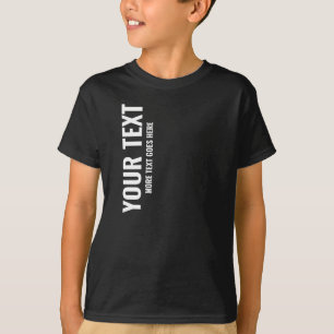 Template Black White Boys Kids Best Cool Simple T-Shirt