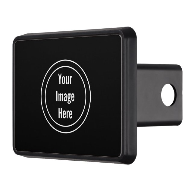Template: Black Your Image Here Trailer Hitch Cover (Left)