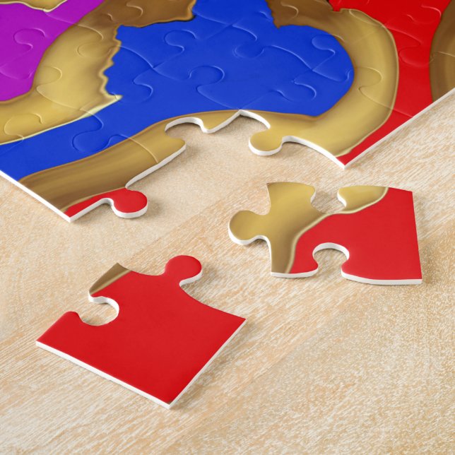 Template Blank add your own PHOTO IMAGE JPG JEPG Jigsaw Puzzle (Side)