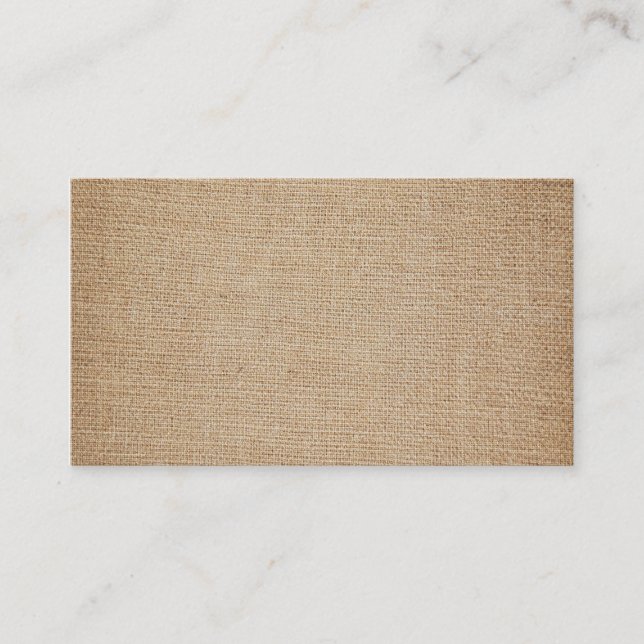 Template - Burlap Background Business Card (Front)