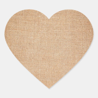 Template - Burlap Background Heart Sticker