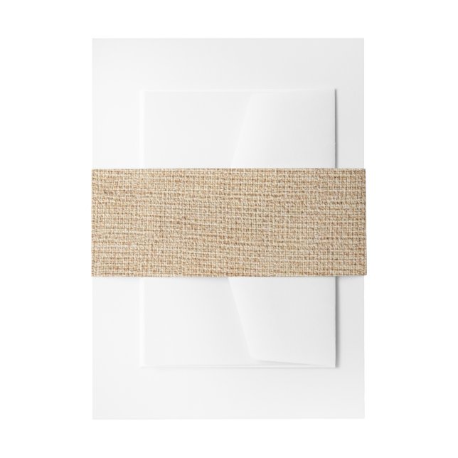 Template - Burlap Background Invitation Belly Band (Front Example)