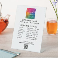 Template Business Opening Hours Logo QR Code