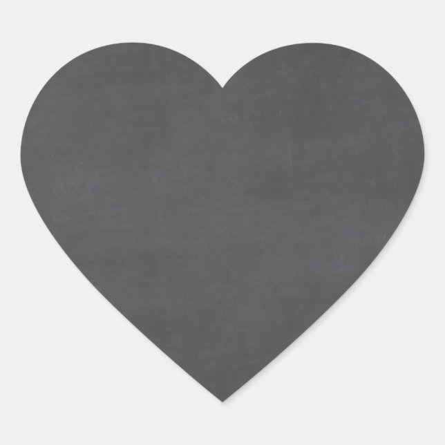 Template - Chalkboard Background Customize Heart Sticker (Front)
