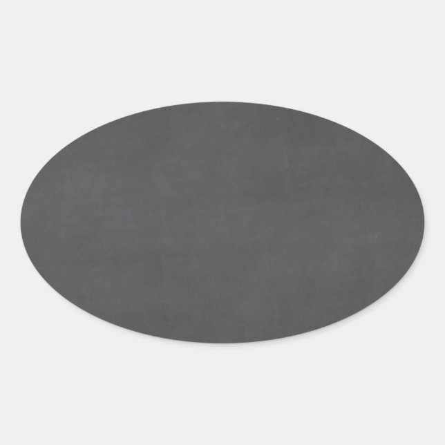 Template - Chalkboard Background Customize Oval Sticker (Front)