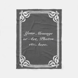 Template - Chalkboard Background w/ Border Fleece Blanket