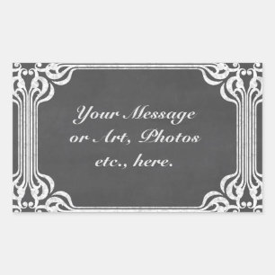 Template - Chalkboard Background w/ Border Sticker