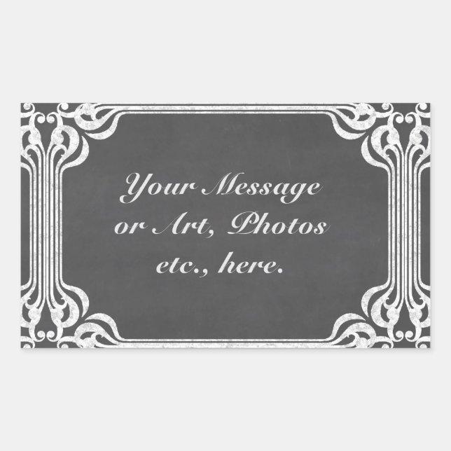 Template - Chalkboard Background w/ Border Sticker (Front)