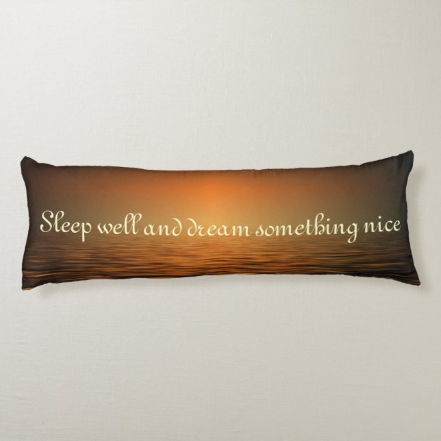 Template - Custom your text, image & background Body Pillow (Back)