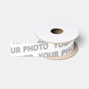Template - Custom your text, image & background Satin Ribbon