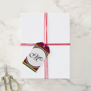 Template - Custom your text, monogram & backgr. Gift Tags