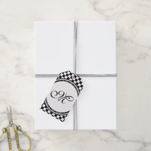 Template - Custom your text, monogram & backgr. Gift Tags