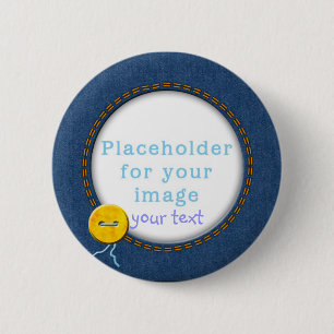 Template "Denim & Button" 2 Inch Round Button