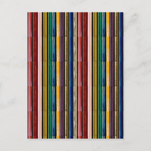 Template DIY Add TEXT IMAGE Rainbow Embossed Strip Postcard