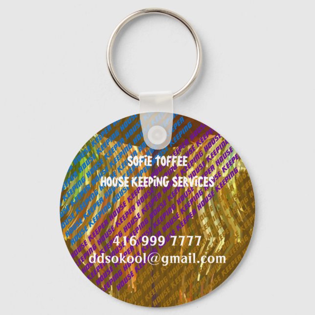 Template : DIY Replace your OWN TEXT n Image Keychain (Front)