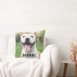 Template Dog or Cat Photo Pet Loss Throw Pillow