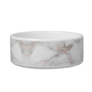 Template Elegant Rose Gold White Marble Trendy Bowl