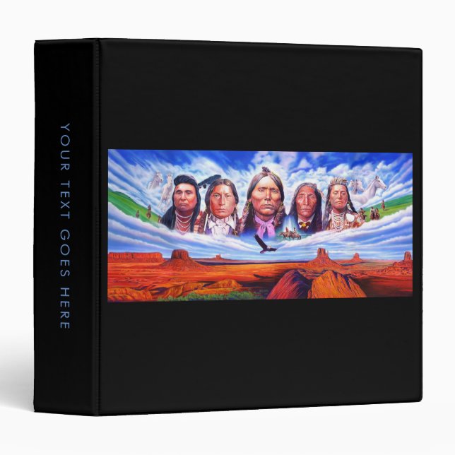 Template Famous Native Americans Indian Chiefs Binder (Front/Spine)