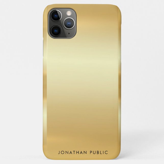 Template Faux Gold Glamour Trendy Modern Elegant Case-Mate iPhone Case (Back)