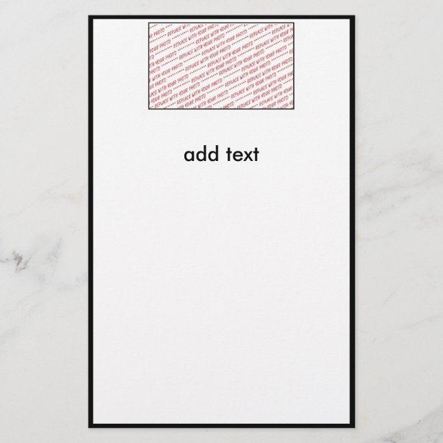 Template for Group or Class Photo Stationery (Front)