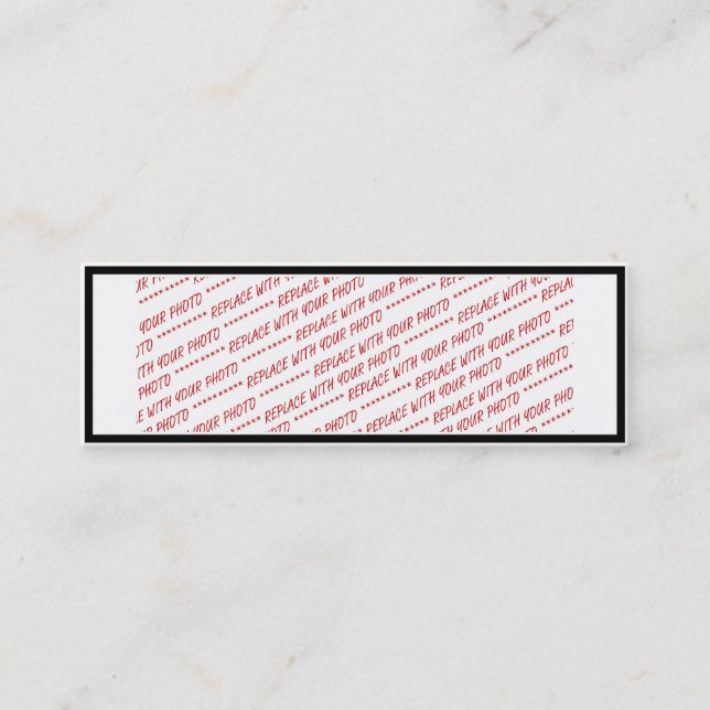 Template for Panoramic, Group or Class Photo Mini Business Card (Front)