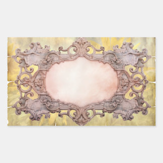 Template Frame Victorian Style BookPlate Sticker