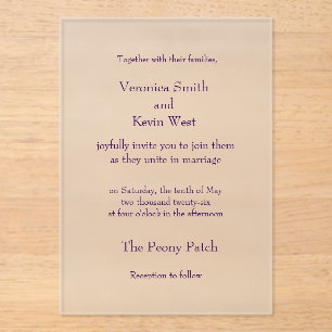 Template Frosted Acrylic Invitation