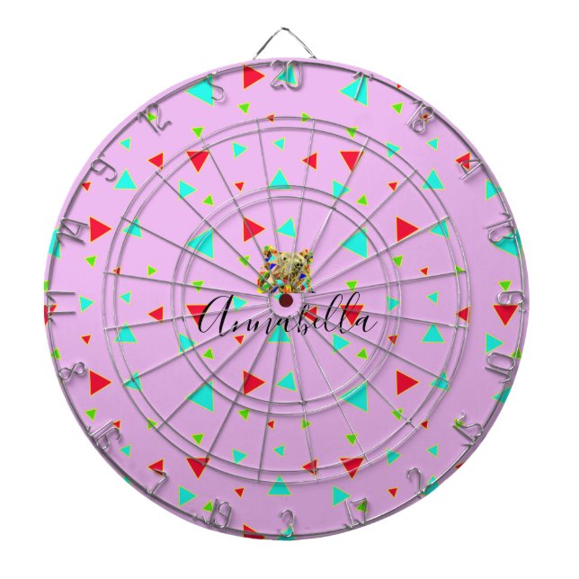 Template Grizzly Bear Pink pattern Dartboard (Front)