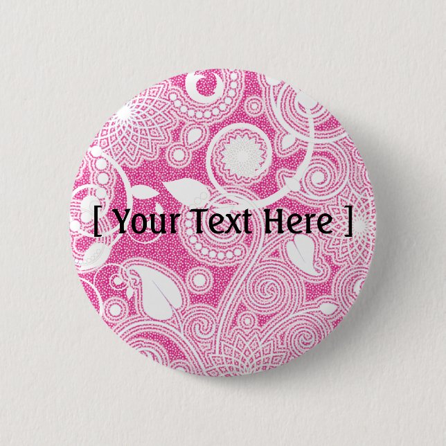 TEMPLATE in Pink - Customized 2 Inch Round Button (Front)