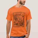 Template Leopard Head Mens Elegant Athletic Orange T-Shirt<br><div class="desc">Modern Elegant Template Leopard Head Men's Basic Athletic Orange T-Shirt.</div>